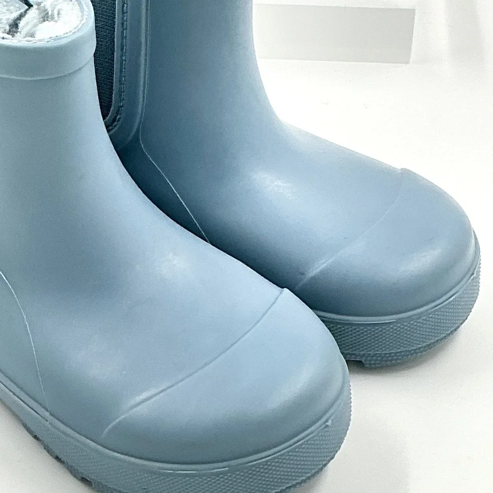 Bearpaw Size 9 Rain Boot Blue Faux Fur Lined Chelsea NEW Toddler $45